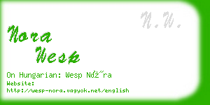 nora wesp business card